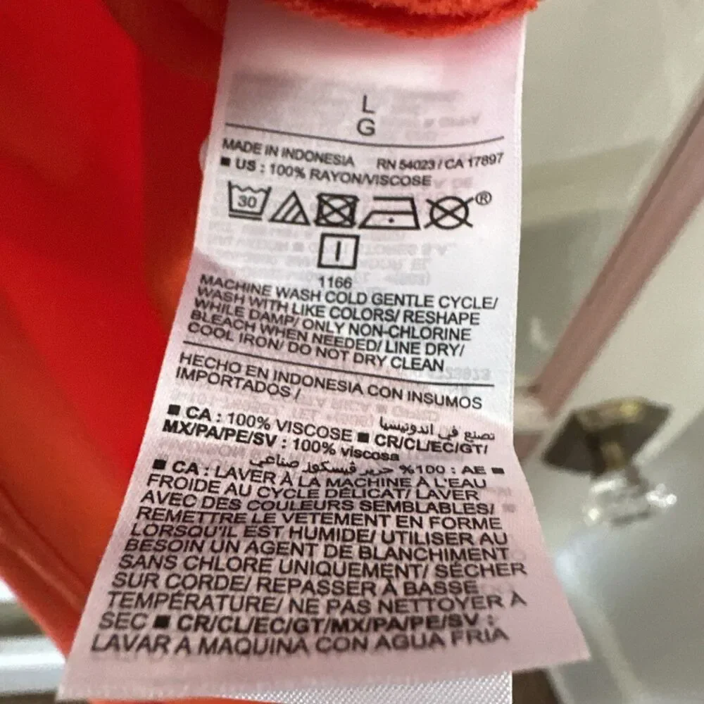 NWT Bright Orange Midi Slip Skirt Old Navy Women's Large - Picture 7 of 11